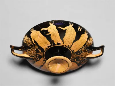 Terracotta kylix (drinking cup)