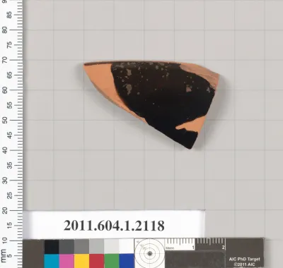 Terracotta rim fragment of a kylix (drinking cup)