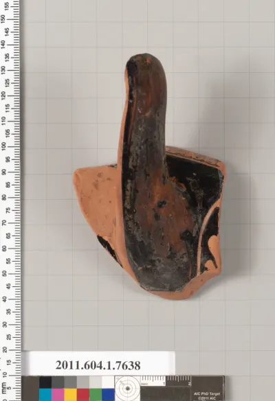 Terracotta fragment of a kylix (drinking cup)