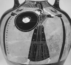 AMPHORA, PANATHENAIC PRIZE (ATHENIAN, BLACK-FIGURE)
