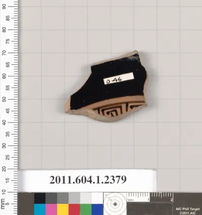 Terracotta fragment of a kylix (drinking cup)