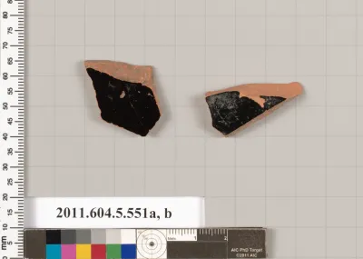 Terracotta fragments of kylikes (drinking cups)