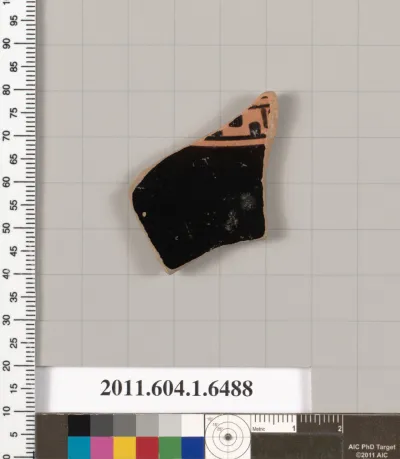 Terracotta fragment of a kylix (drinking cup)