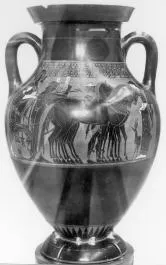 AMPHORA, BELLY, TYPE B (ATHENIAN, BLACK-FIGURE)