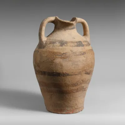 Terracotta oval-mouthed amphora