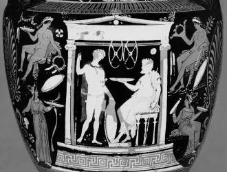 KRATER, VOLUTE (SOUTH ITALIAN, APULIAN, RED-FIGURE)