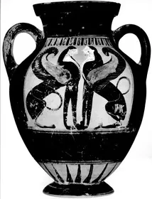 AMPHORA, BELLY, TYPE B (ATHENIAN, BLACK-FIGURE)