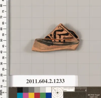 Terracotta fragment of a head vase?