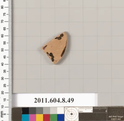 Terracotta fragment of a closed shape