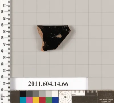 Terracotta rim fragment of a kylix (drinking cup)