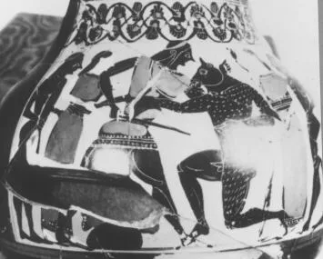 AMPHORA, BELLY, TYPE B (ATHENIAN, BLACK-FIGURE)