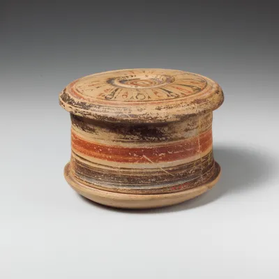Terracotta pyxis (box)