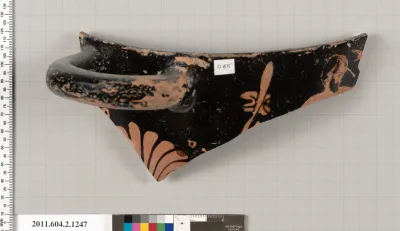 Terracotta fragment of a skyphos (deep drinking cup)