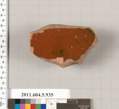 Terracotta fragment of a kylix (drinking cup)