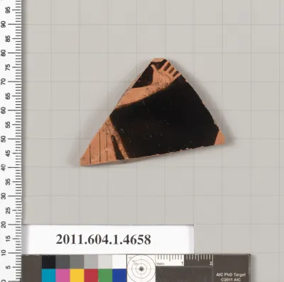 Terracotta fragment of a kylix (drinking cup)