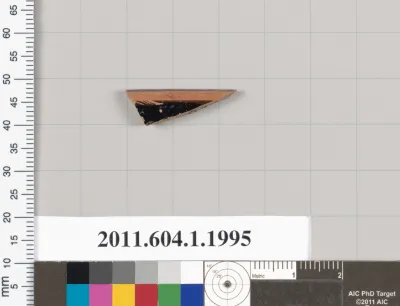 Terracotta rim fragment of a kylix (drinking cup)