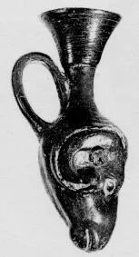 FIGURE VASE (SOUTH ITALIAN, APULIAN, BLACK GLAZE)