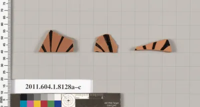 Terracotta fragments of kylikes (drinking cups)