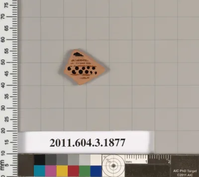 Terracotta fragment of a kylix: Band or lip cup (drinking cup)