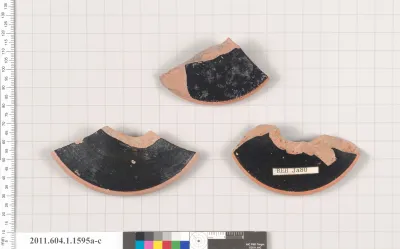 Terracotta fragments of kylikes (drinking cups)