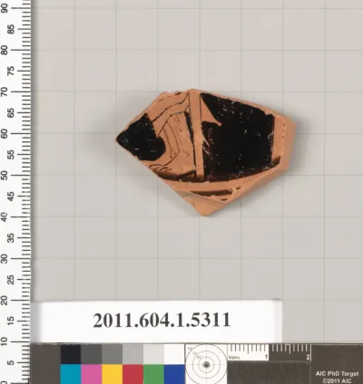 Terracotta fragment of a kylix (drinking cup)