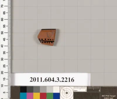 Terracotta rim fragment of a kylix (drinking cup)