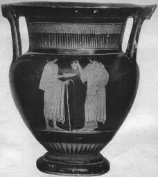 KRATER, COLUMN (ATHENIAN, RED-FIGURE)