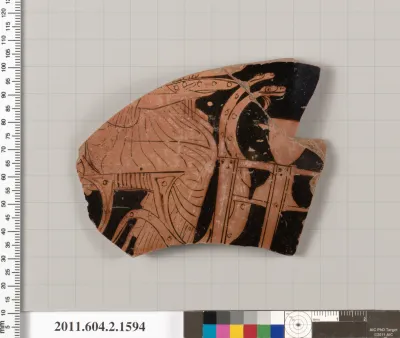 Terracotta fragment of a skyphos (deep drinking cup)