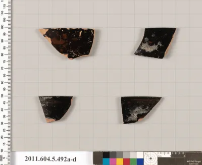 Terracotta rim fragments of kylikes (drinking cups)