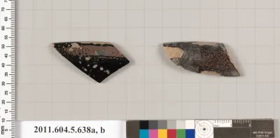 Terracotta rim fragments of kylikes (drinking cups)