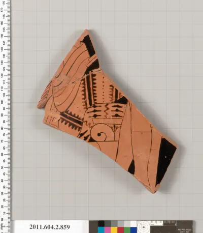 Terracotta fragment of a bell-krater (bowl for mixing wine and water)