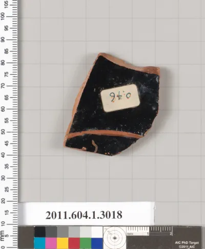 Terracotta fragment of a kylix (drinking cup)