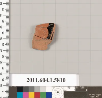 Terracotta fragment of a kylix: eye-cup  (drinking cup)