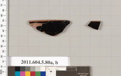 Terracotta rim fragments of kylikes (drinking cups)