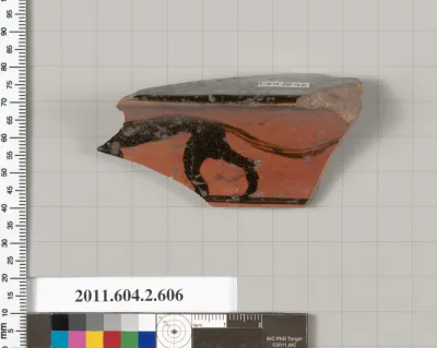 Terracotta fragment of a column-krater (bowl for mixing wine and water)