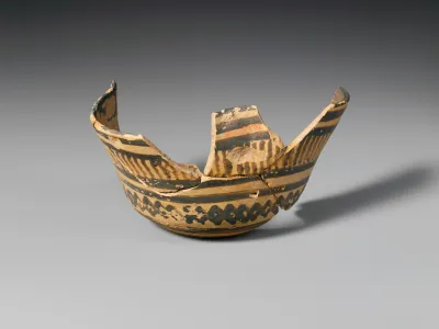 Terracotta vase in the form of a basket