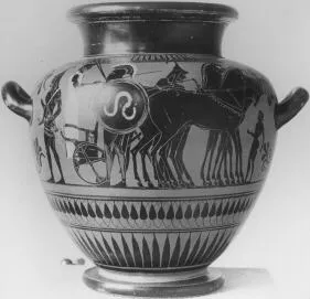 STAMNOS (ATHENIAN, BLACK-FIGURE)