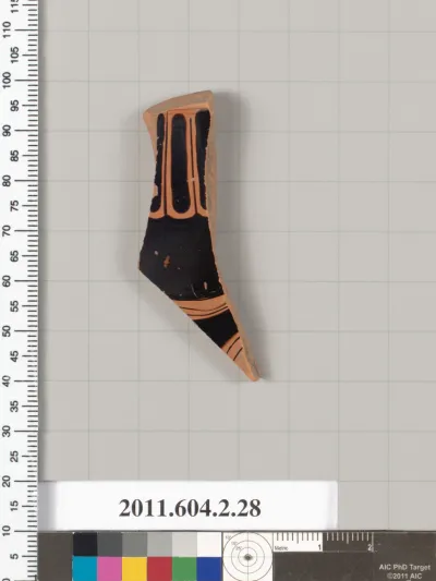 Terracotta fragment of a psykter (vase for cooling wine)