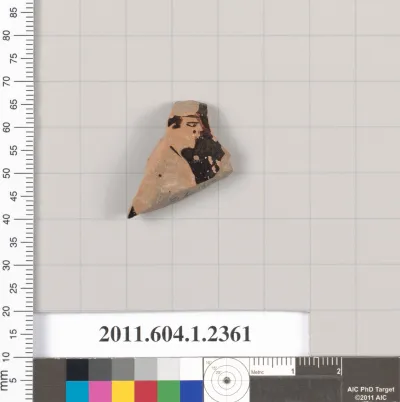 Terracotta rim fragment of a kylix (drinking cup)