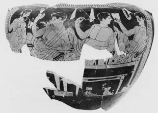 KRATER, COLUMN, FRAGMENT (ATHENIAN, RED-FIGURE)