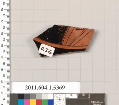 Terracotta fragment of a kylix (drinking cup)