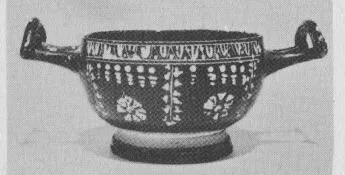 CUP SKYPHOS (SOUTH ITALIAN, GNATHIAN, BLACK GLAZE)