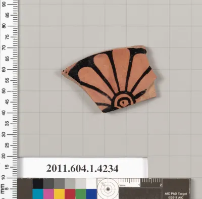 Terracotta fragment of a kylix (drinking cup)