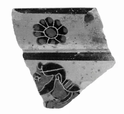 Attic Black-Figure Komast Cup Fragment