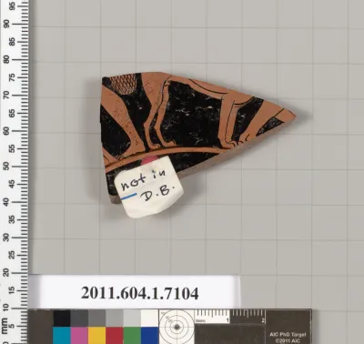 Terracotta fragment of a kylix (drinking cup)