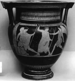 KRATER, COLUMN (ATHENIAN, RED-FIGURE)