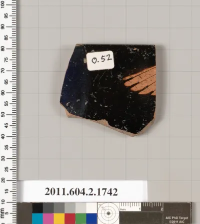 Terracotta rim fragment of a skyphos (deep drinking cup)