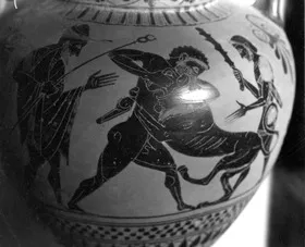 AMPHORA, NECK (ATHENIAN, BLACK-FIGURE)
