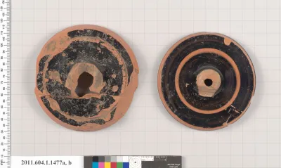 Terracotta fragments of kylikes (drinking cups)