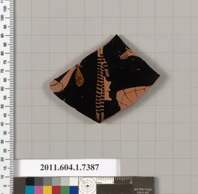 Terracotta fragment of a kylix (drinking cup)